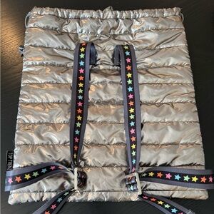 Top Trenz Silver Drawstring bag with Star Straps